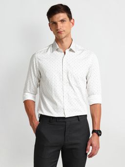 Arrow - Men White Printed Slim Fit Formal Shirt