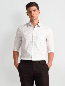 Arrow - Men Brown Checks Slim Fit Formal Shirt