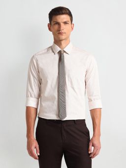 Arrow - Men Brown Printed Slim Fit Formal Shirt