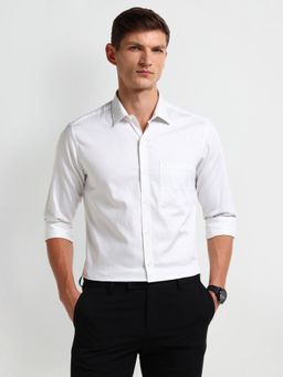 Arrow - Men White Stripes Slim Fit Formal Shirt