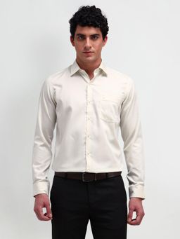 Arrow - Men Khaki Solid Slim Fit Formal Shirt