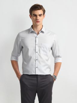Arrow - Men Grey Checks Regular Fit Formal Shirt