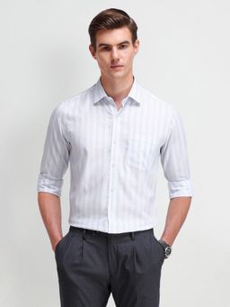 Arrow - Men Blue Stripes Slim Fit Formal Shirt