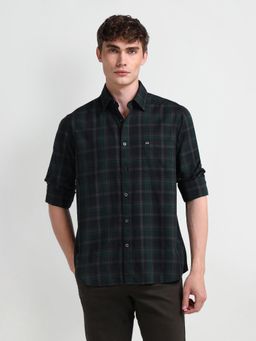 Arrow Sports - Men Green Checks Regular Fit Casual Shirt
