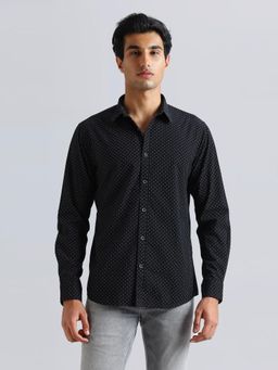 Pepe Jeans - Men Black Printed Regular Fit Casual Shirt