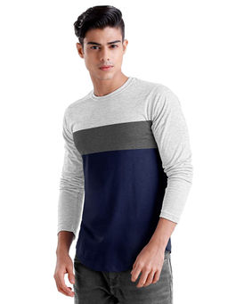 The Souled Store - Men Solids Full Sleeve Slate Multi Men Full Sleeve T-shirts