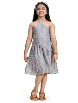 Funny Bones - Grey Printed Dress