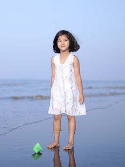 Funny Bones - White Printed Dress