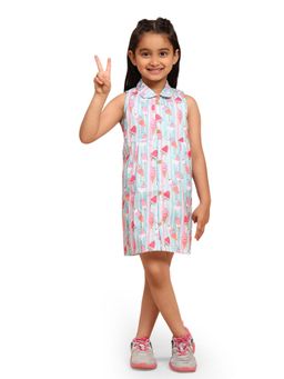 Funny Bones - Blue Printed Dress