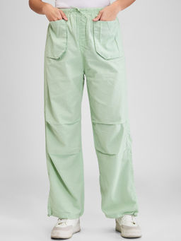 Spykar - Green High Rise Baggy Pant