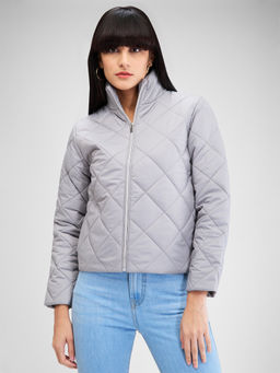 Spykar - Grey Full Sleeves Solid Jacket