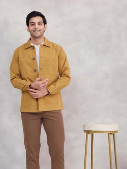 Fabindia - Brown Cotton Utility Shacket