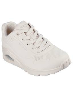 SKECHERS - Women UNO - STAND ON AIR White Lifestyle Lace-Ups Sneakers