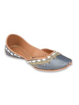 Desi Colour - Silvermist Luxe - The Mehar Collection Grey Juttis