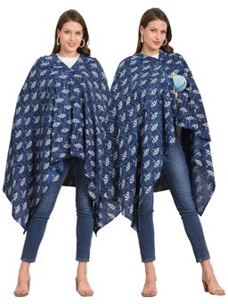 Secret Wish - Dark Blue Printed Cotton Nursing Cover