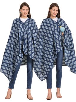 Secret Wish - Blue Floral Cotton Nursing Cover