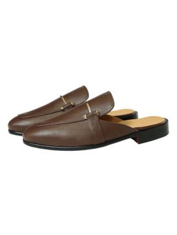 SHUTIQ - Babouche Brown Lather Pointed Toe Mules