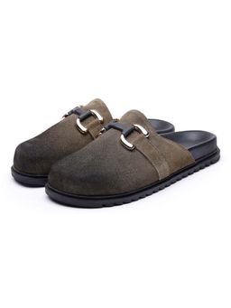 SHUTIQ - Cutten Olive Mules