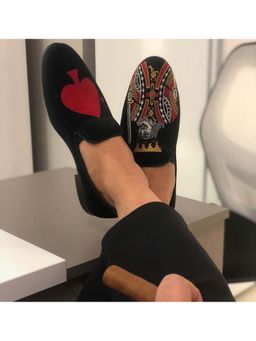 SHUTIQ - King Of Spades Black Shoes