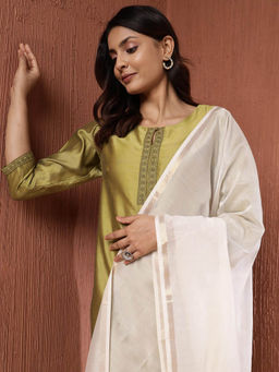 Fabindia - Natural Cotton Silk Blend Maheshwari Dupatta