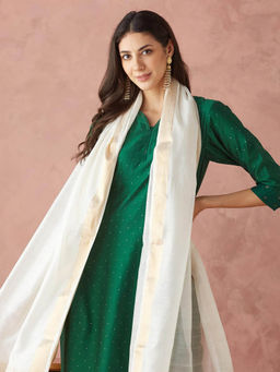 Fabindia - Natural Cotton Silk Blend Maheshwari Dupatta