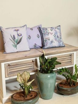 Crown of Poppies - Multi-Color Meadow Cushion Covers (Pack of 3) (16 x 16 Inches)