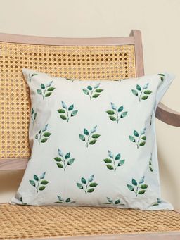 Crown of Poppies - White Verdant Harmony Cushion Cover (16 x 16 Inches)