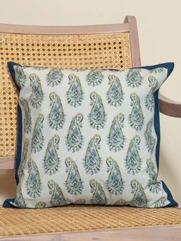 Crown of Poppies - White Verdant Harmony Cushion Cover (16 x 16 Inches)