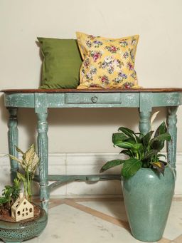 Crown of Poppies - Multi-Color Vintage Garden Cushion Covers (Pack of 2) (16 x 16 Inches)