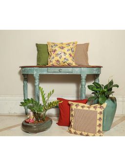 Crown of Poppies - Multi-Color Vintage Garden Cushion Covers (Pack of 5) (16 x 16 Inches)