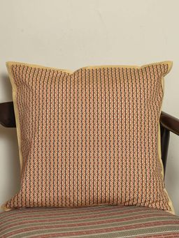 Crown of Poppies - Mustard Vintage Garden Cushion Cover (16 x 16 Inches)