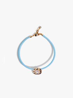 Outhouse - 22K Gold Plated Blue Confessions Choker Necklace