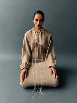 Outhouse - 22K Gold Plated Nautilu Veil Necklace