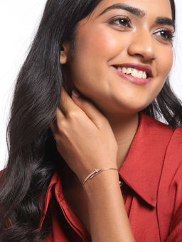 Blueberry - Rose Gold Crystal Stone Embellished Bracelet