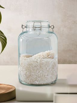 UMAI - Transparent Glass Containers with Attached Lid, 1.5L