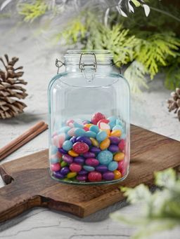 UMAI - Glass Jar Storage Container with Attached Lid, 2L