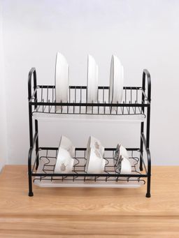 UMAI - 2-Layer Dish Drying Rack, Black