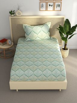 BIANCA - Single Bedsheet With Pillow Cover (Estonia) Floral-Turquoise