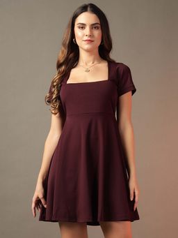 Trend Arrest - Square Neck Fit and Flare Dress