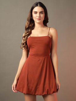 Trend Arrest - Noodle Strap Flare Dress