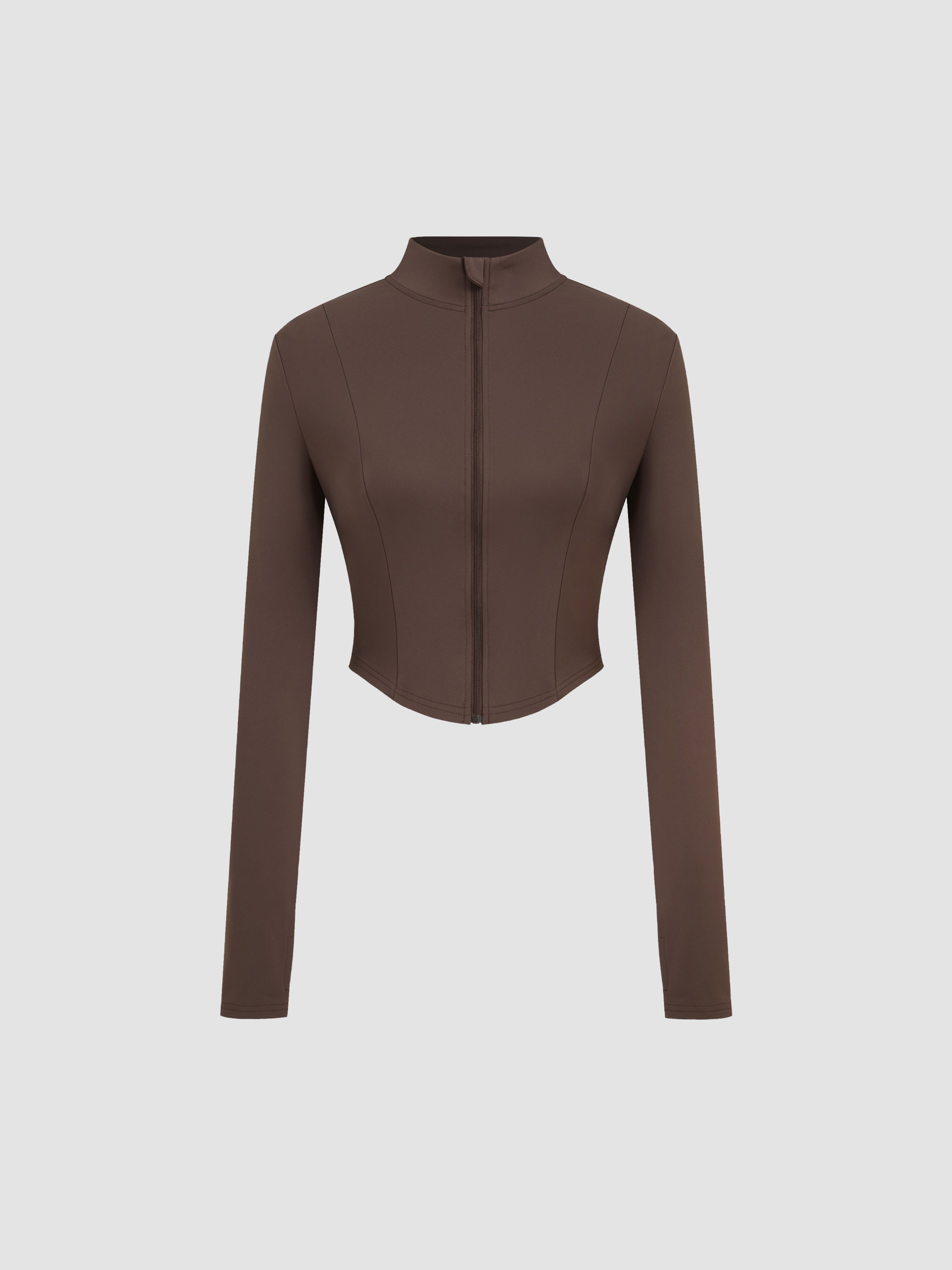 cider BUTTER Mandarin Collar Solid Zipper Active Jacket-picture-20