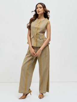 KAMLIE - Women Grey Embroidered Co-Ord Set
