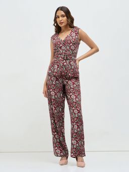 KAMLIE - Women Maroon Floral Print Co-Ord Set