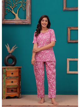 UrbanRang - Women Blush Pink Floral Co-Ord Set