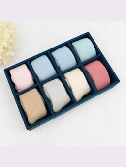 La Trove - Blue Velvet 8 Slot Tray for Wardrobe Closet Shocks Organizer