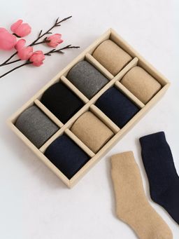 La Trove - Cream Velvet 8 Slot Tray for Wardrobe Closet Shocks Organizer