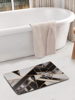 FABINALIV - Multi-Color Geometric Rubber Bath Mat (60 x 40 cm)
