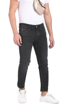 U.S. POLO ASSN. - Men Black Brandon Slim Tapered Fit Rinsed Jeans