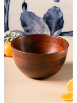 SG Home - Brown Wooden Bowl