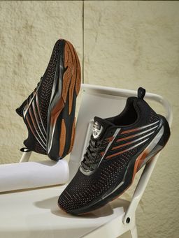 Campus - AMPOR Men Black Running Shoes